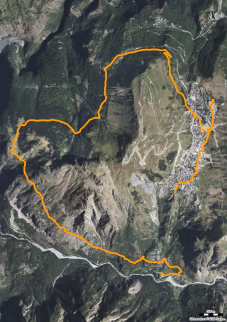 Carte de la marche GR-54C Les Deux Alpes