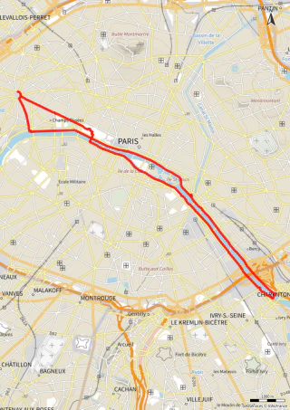 Carte de la marche Paris Berges de Seine