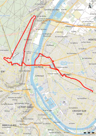 Carte de la marche Tour royal